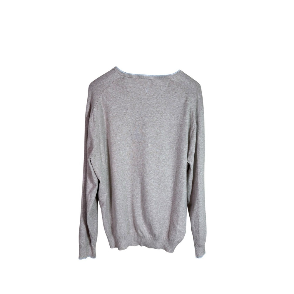 JOHNNIE-O Crewneck Knit Sweater Size Large Cotton Nylon Silk Camel‎ Color - Picture 2 of 6